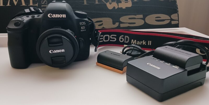 Vand Canon EOS 6D Mark II + Obiectiv Canon 40mm f/2.8 Pancake + baterie